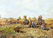 Daniel Ridgeway Knight Harvest Repast Spain oil painting artist